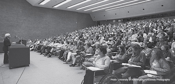 uw students in lecture hall 1970s