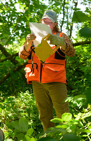 Rebecca Bramwell in the field