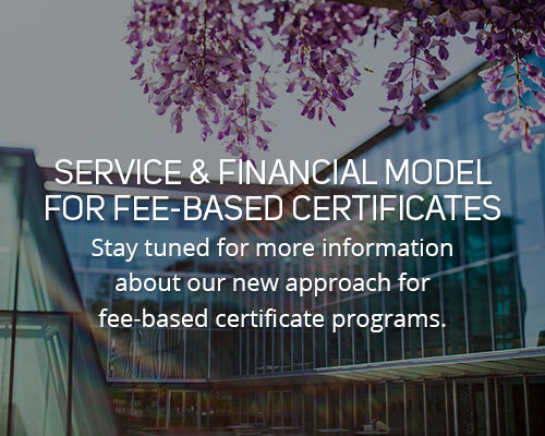 financial model for fee-based certificates page