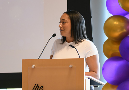Amber Gregory speaking